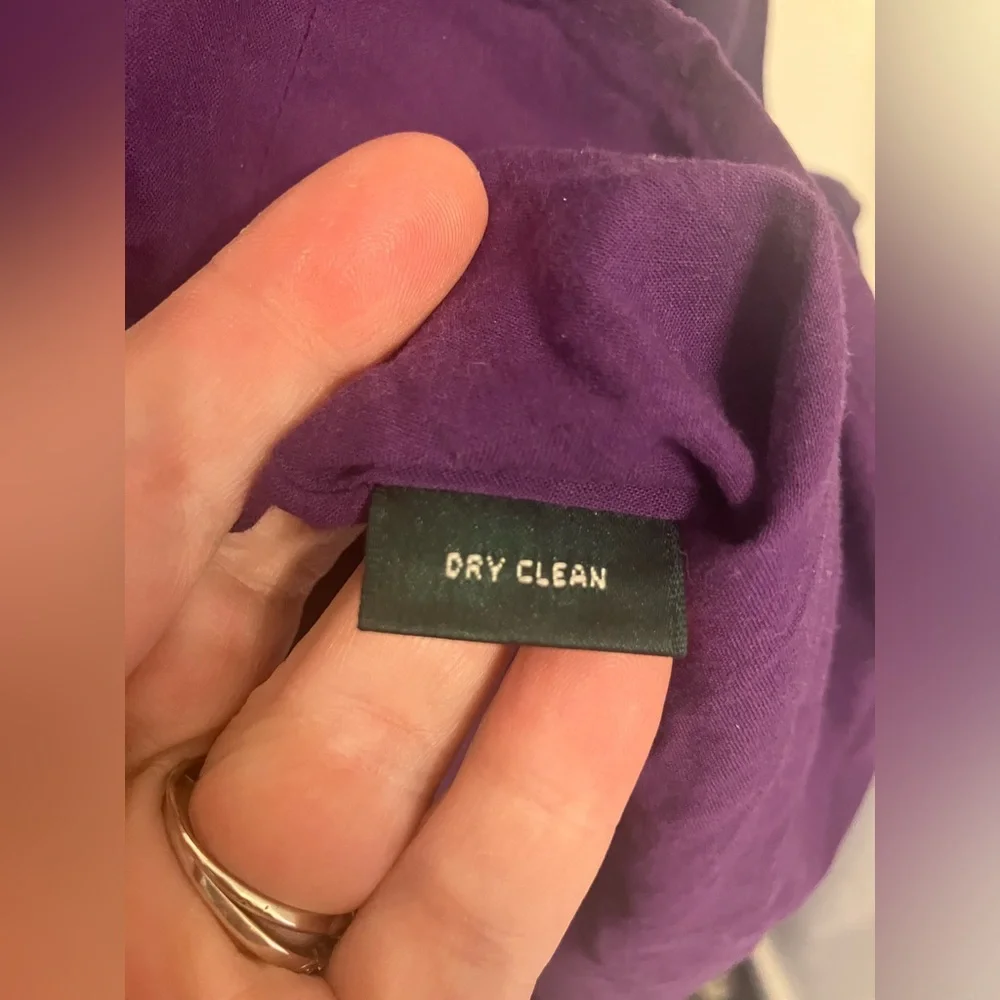 Lauren Ralph Lauren 100% linen a-line dress purple size 10 medium